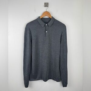 Boden Men Wool Grey Polo Sweater Size Medium